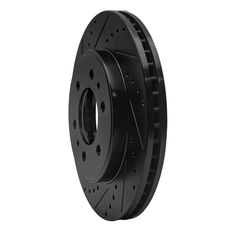 Ford F-150 Brake Rotor (1) - Front Left - R1 Concepts - Drilled & Slotted - Black - 2009